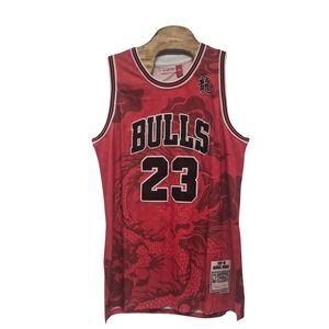 Mitchell & Ness Michael Jordan #23 Bulls  NBA FINALS Jersey Dragon Print XXL